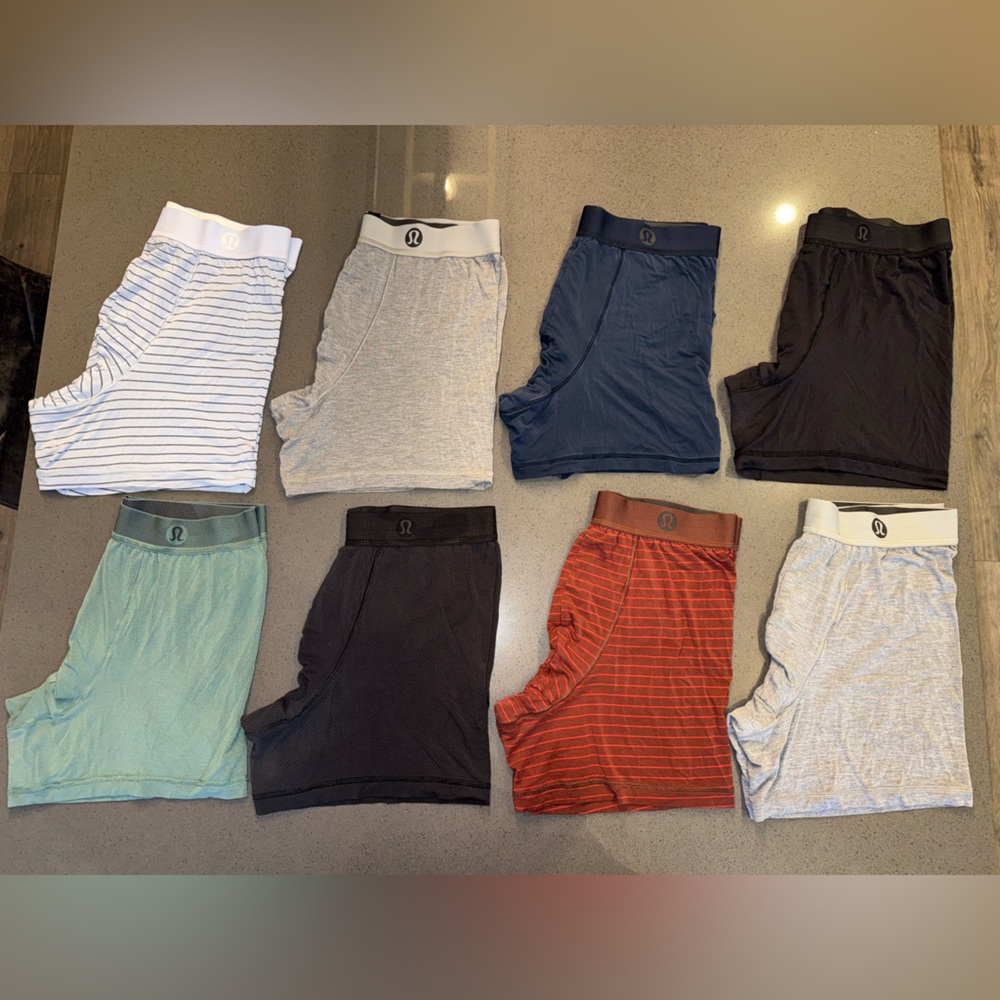 Men’s Lululemon set of 8 Boxer Briefs size Large